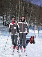 Nicola Leone and Wolfgang Faber skiing in Calabria