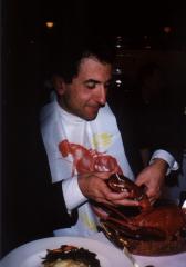 Nicola Leone and a lobster