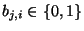 $b_{j,i}\in\{0,1\}$