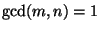 $\gcd(m,n) =1$